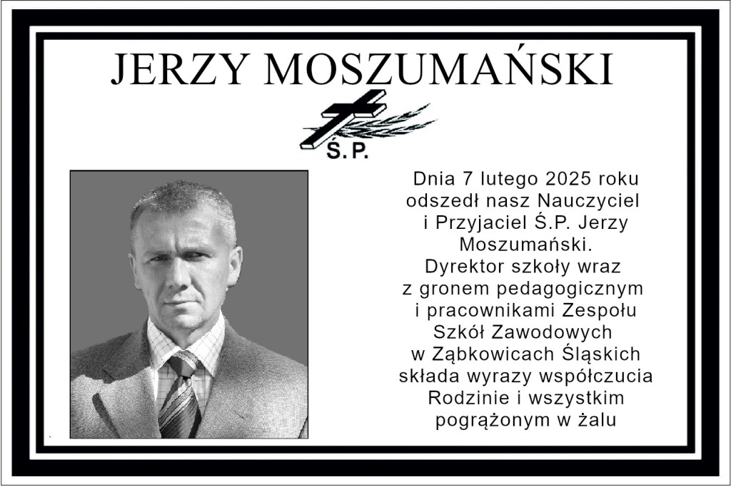 Odszedł nasz Nauczyciel Ś.P. Jerzy Moszumański
